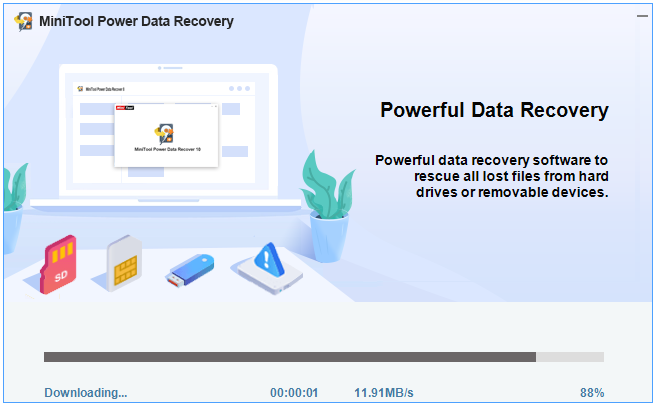 downloading MiniTool Power Data Recovery